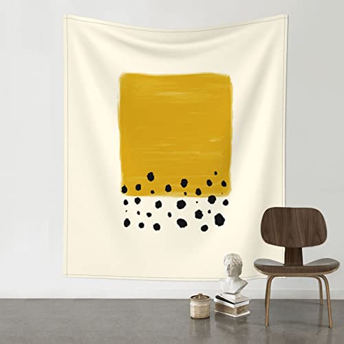 tapisserie murale jaune moutarde NOLACE