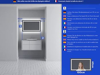 miroir led connecté salle de bain FORAM